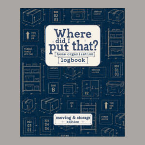 Where Did I Put That? – Moving & Storage Edition No more mystery boxes! Keep track of **what you packed, which box it’s in and exactly where it’s stored, with room for up to 1,100 items or box contents. Perfect for moving, downsizing, storage units and or